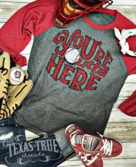 Outta Here Baseball Raglan