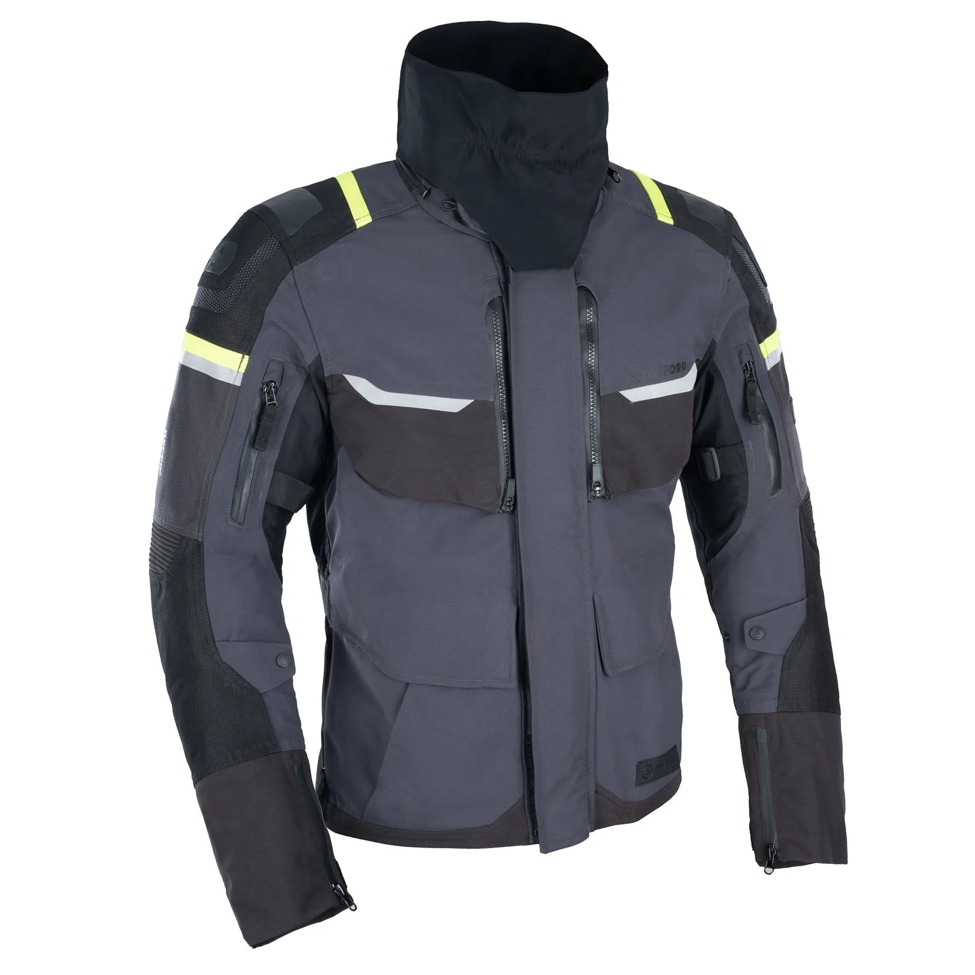 Oxford Stormland D2D Men's Motorcycle Jacket Gry Black Fluo