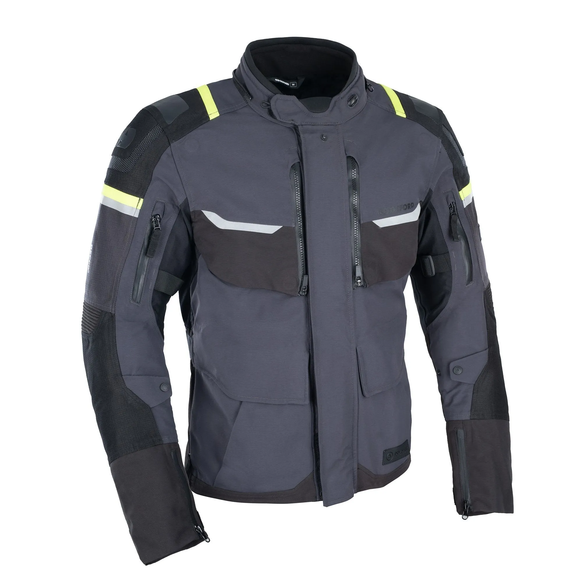 Oxford Stormland D2D Men's Motorcycle Jacket Gry Black Fluo