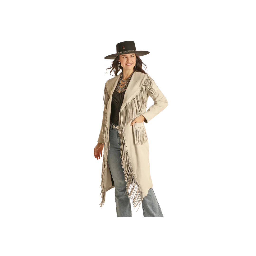 Panhandle Slim Women's Powder River Outfitters Long Suede Fringe Jacket