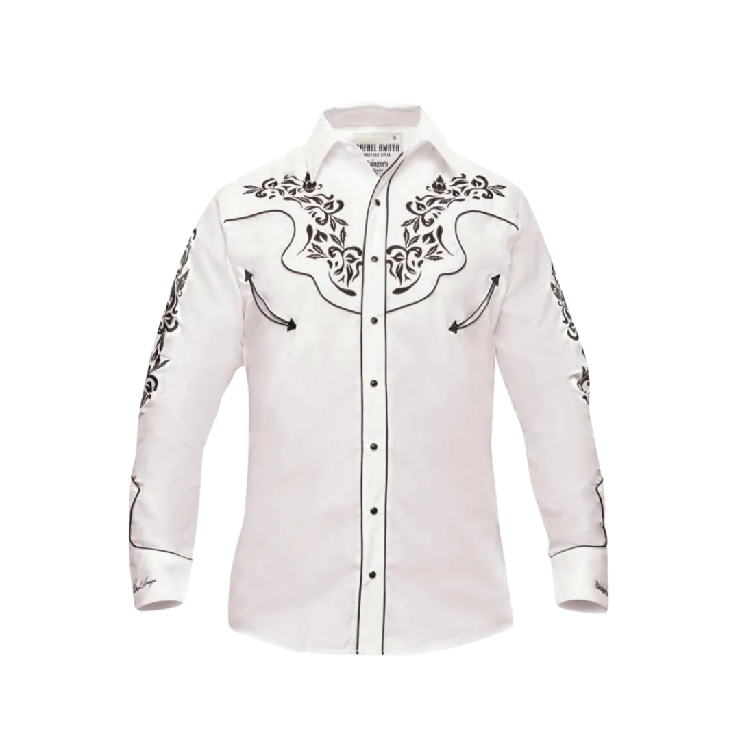 Rafael Amaya Men’s Ranger’s White Cowboy Shirt