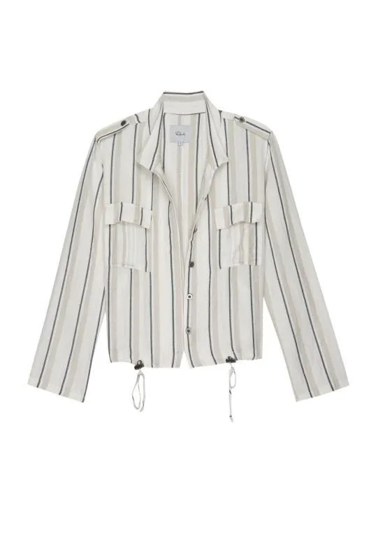 RAILS - Rowen Lightweight Linen Jacket in Coco Stripe