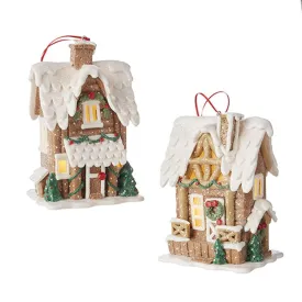 Raz Imports 2022 No Place Like Home 6.5" Pretzel House Ornament, Asst Of 2.