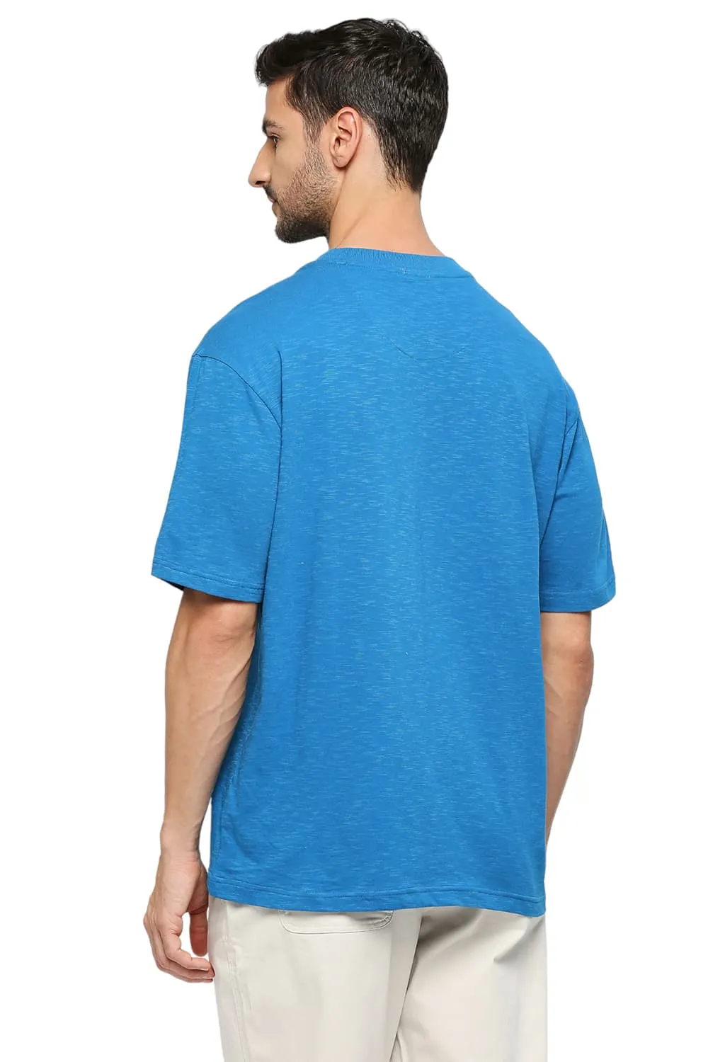 Relaxed Fit Cotton Solid Crew T-shirts