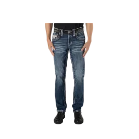 Rock Revival Men's Jared A200r Alt Straight Cut Dark Blue Jean