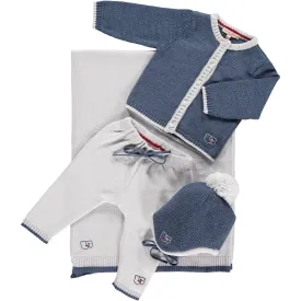 Scarlet Ribbon Cardigan & Leggings Baby Gift Set - Denim