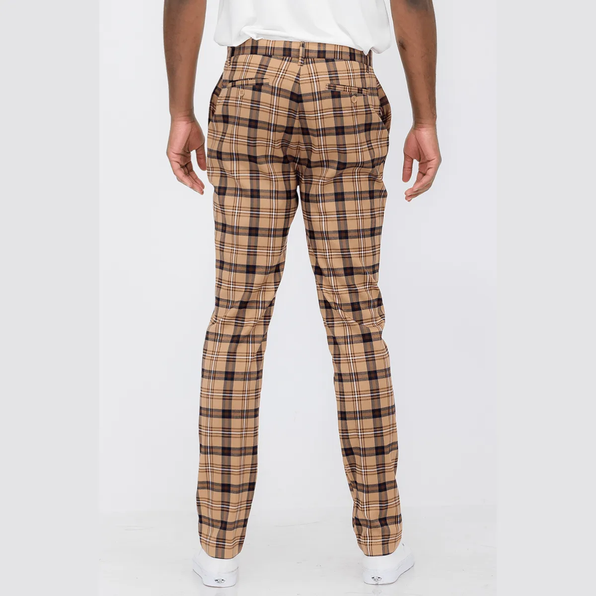 Slim Plaid Pants