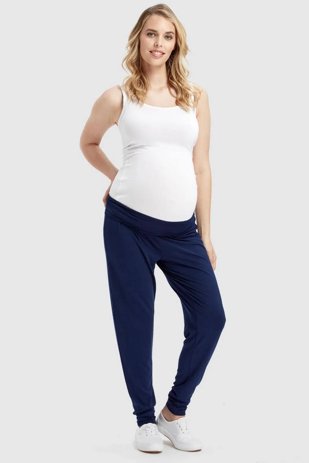 Softline Slouch Maternity Pants - Navy