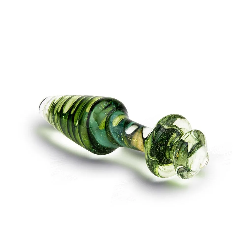 Super Tornado Moss Green Artisanal Butt Plug