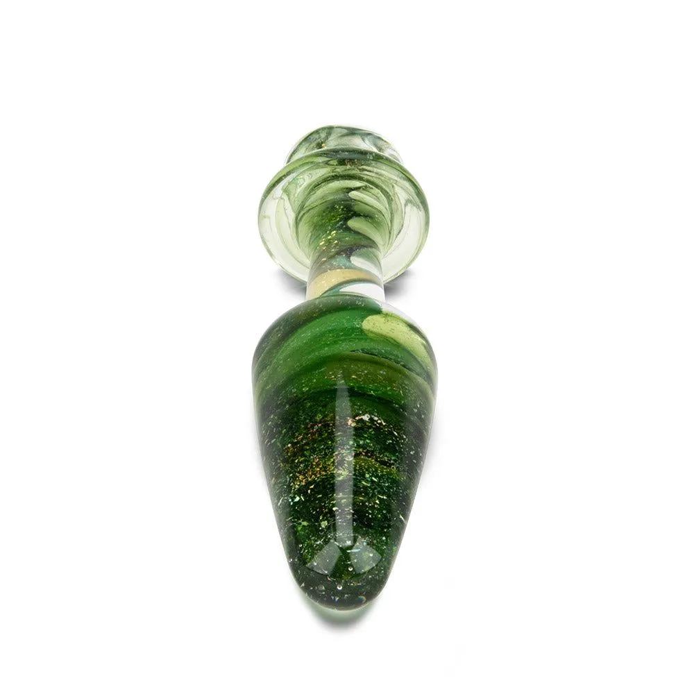 Super Tornado Moss Green Artisanal Butt Plug