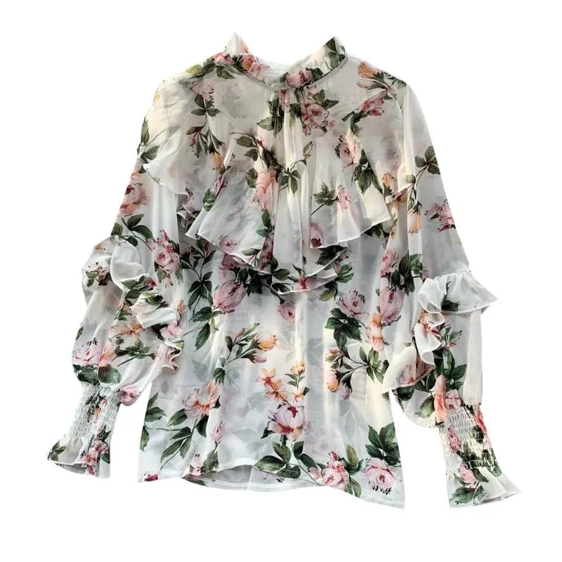 TEEK - Sweet Print Floral Blouses