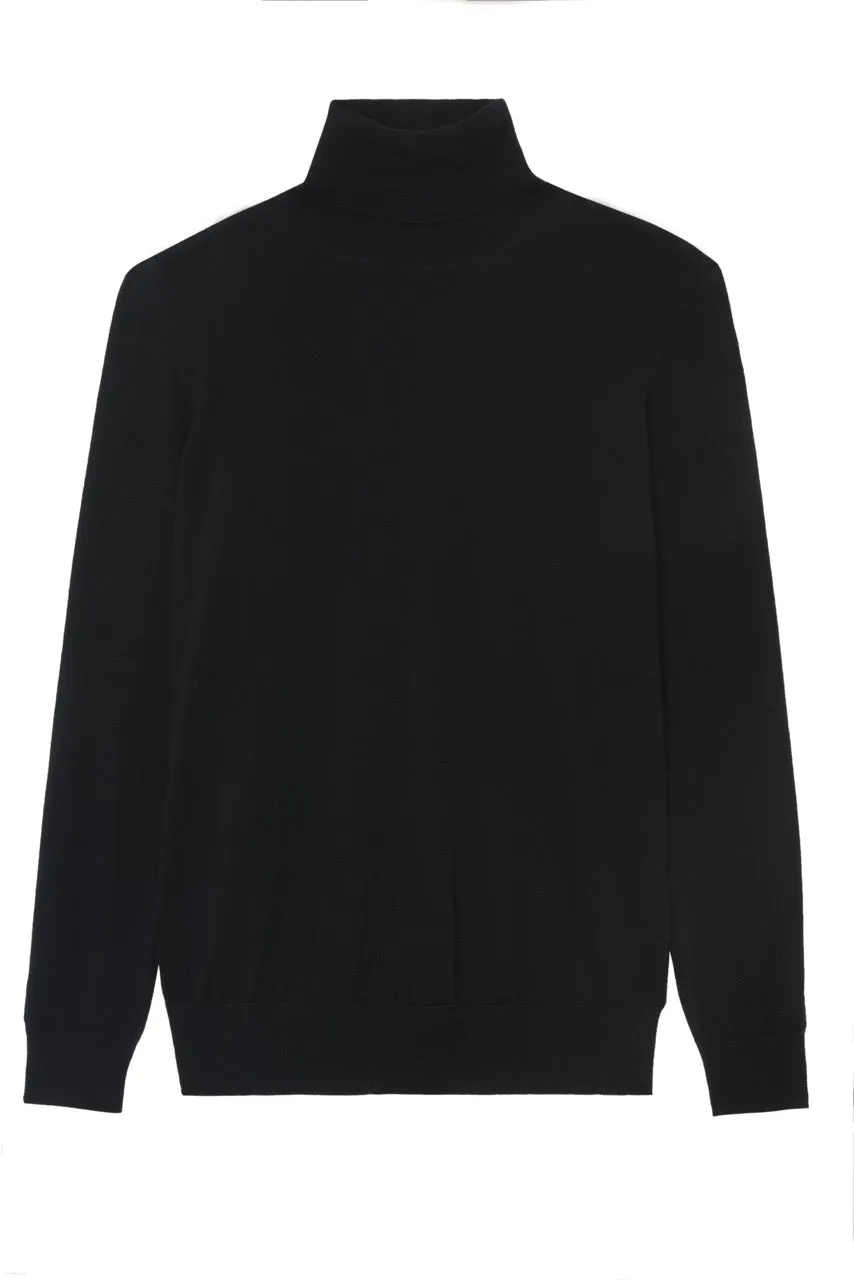 THE SUPER LIGHT ROLLNECK SWEATER | Black