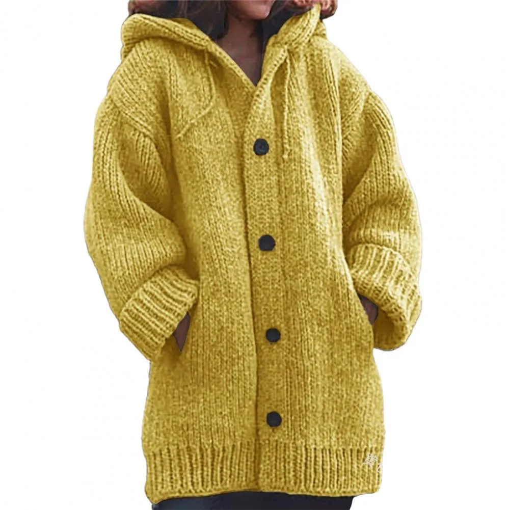 Trendy Cardigan Mid Length Sweater Jacket