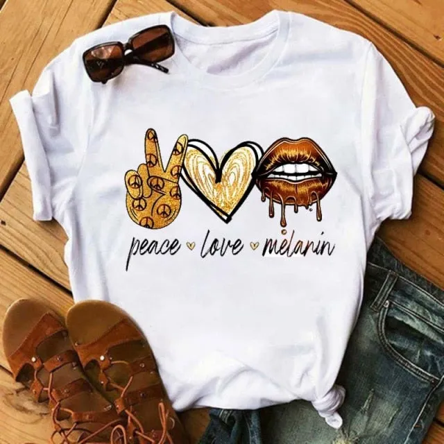 Trendy Love Lips Casual T-Shirts Tees