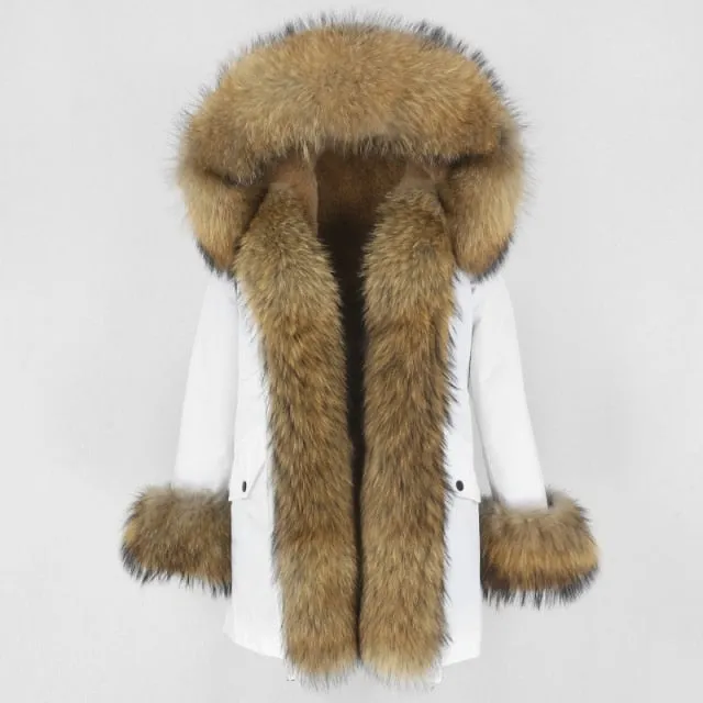 Trendy Winter Fox Fur Collar Coat