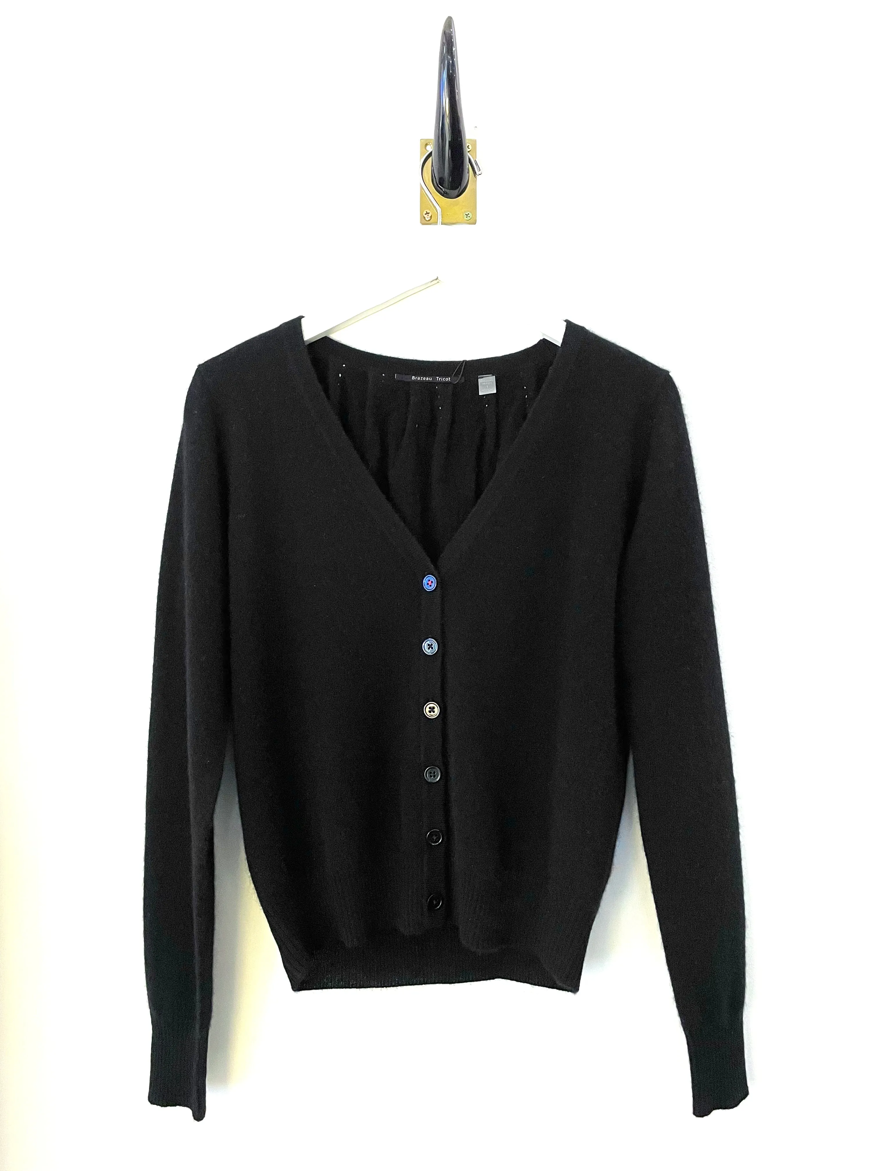 Tuck Back Cardigan Black