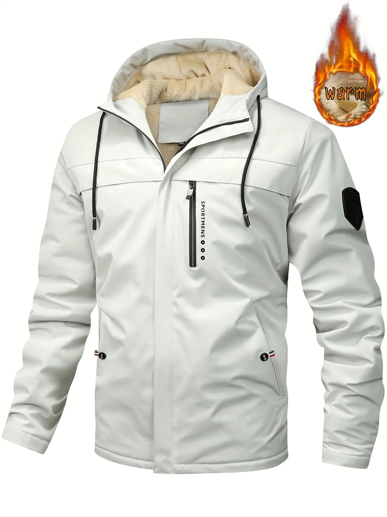 Ultimate Warmth Mens Outdoor Fleece Hooded Jacket