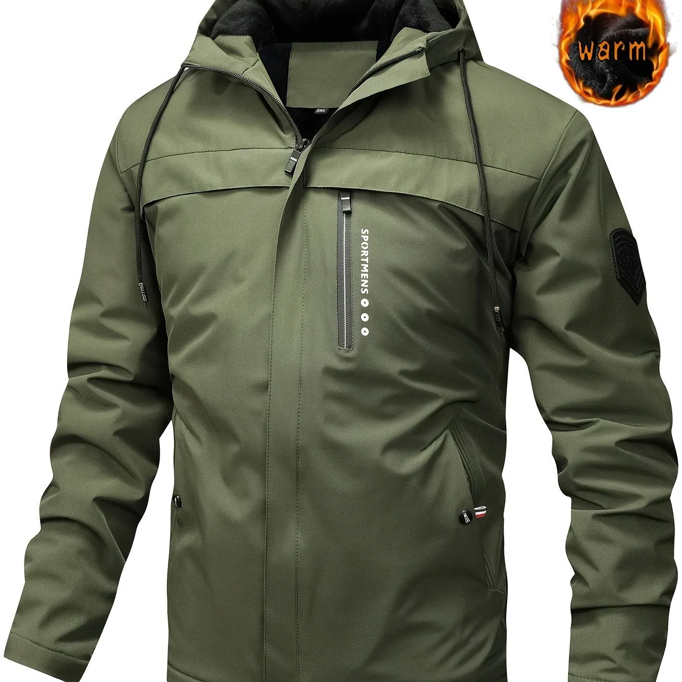 Ultimate Warmth Mens Outdoor Fleece Hooded Jacket