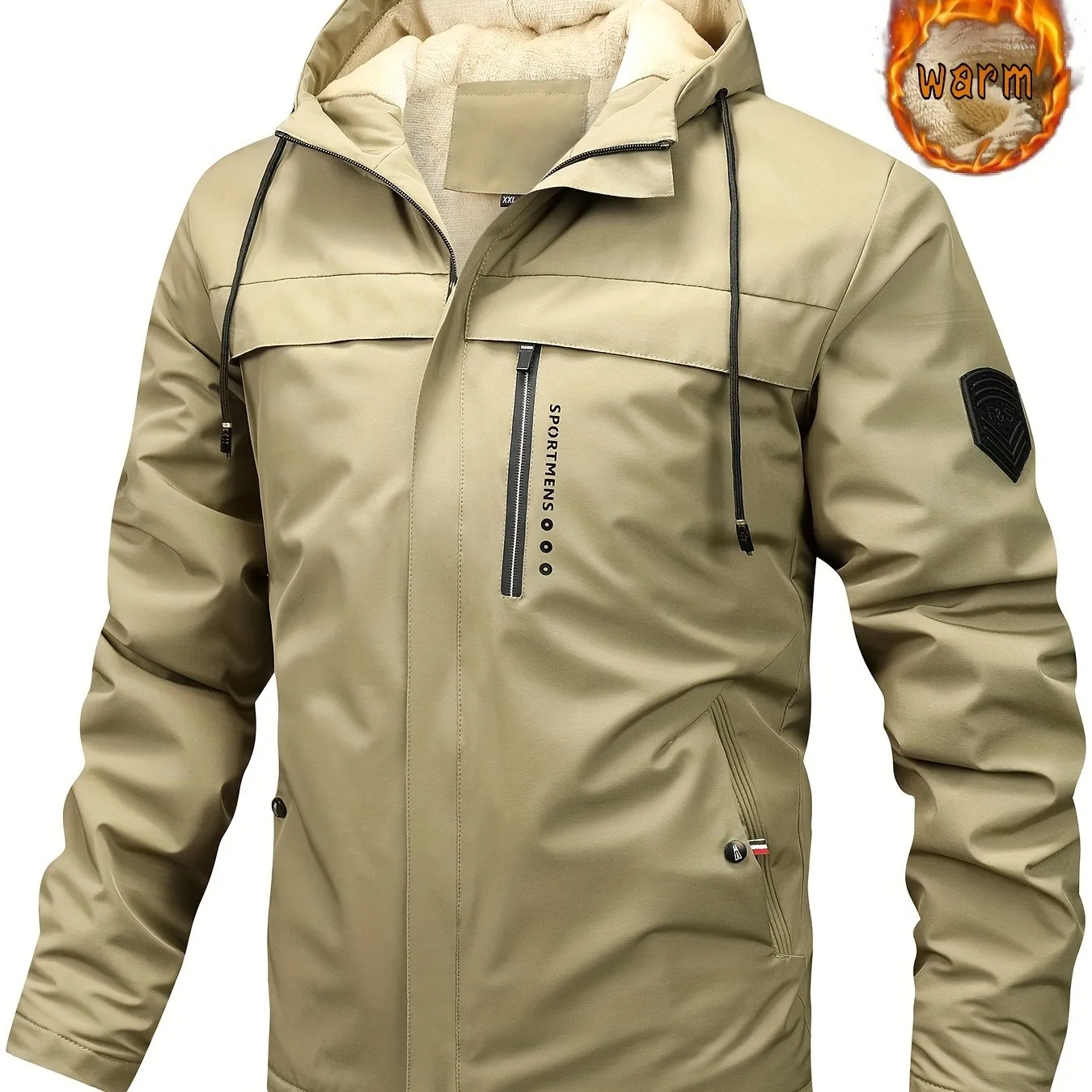 Ultimate Warmth Mens Outdoor Fleece Hooded Jacket