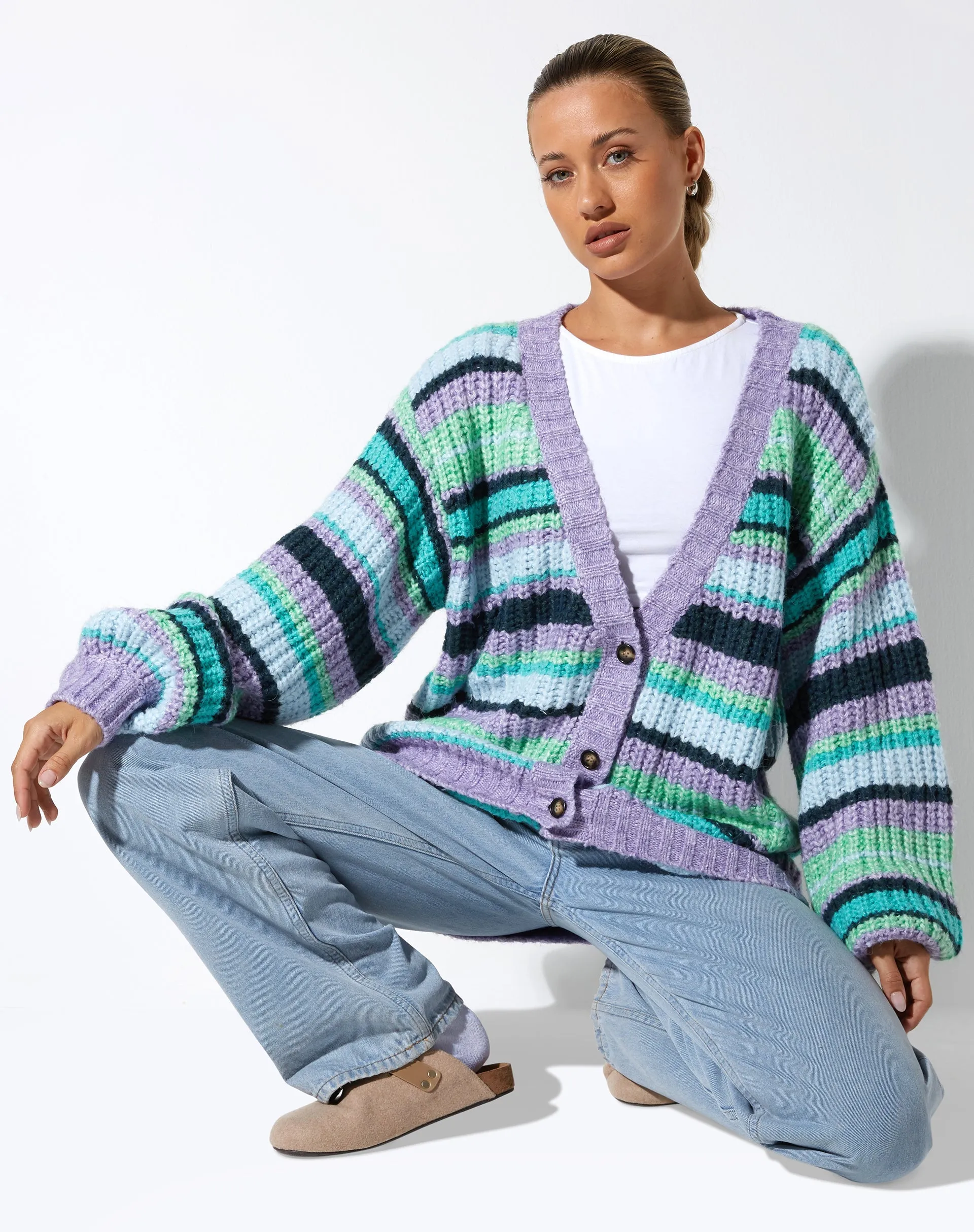 Uriela Cardi in Stripe Purple