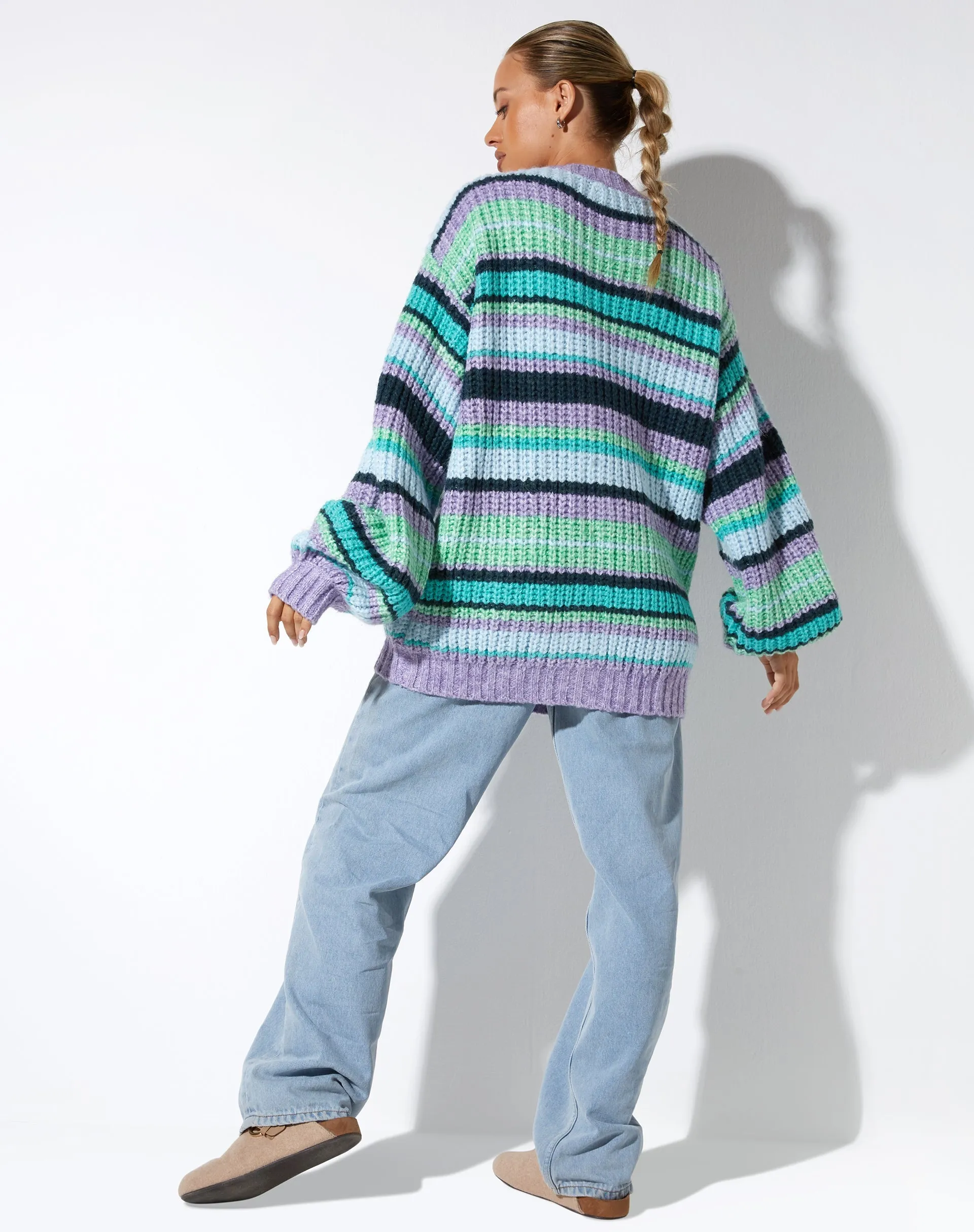 Uriela Cardi in Stripe Purple