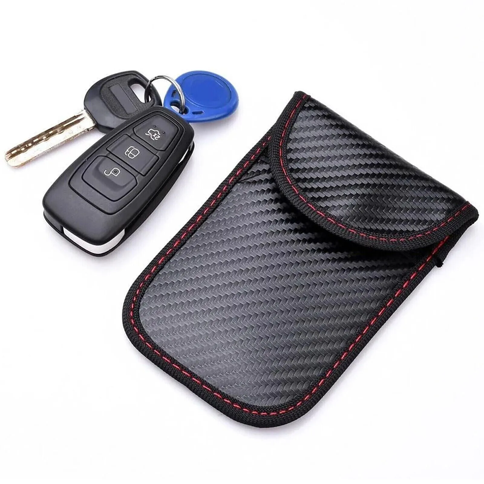 Water-Resistant RF Blocking Key Fob Faraday Pouch