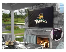 Wright State Raiders Black Breathable Water Resistant Vinyl TV Cover