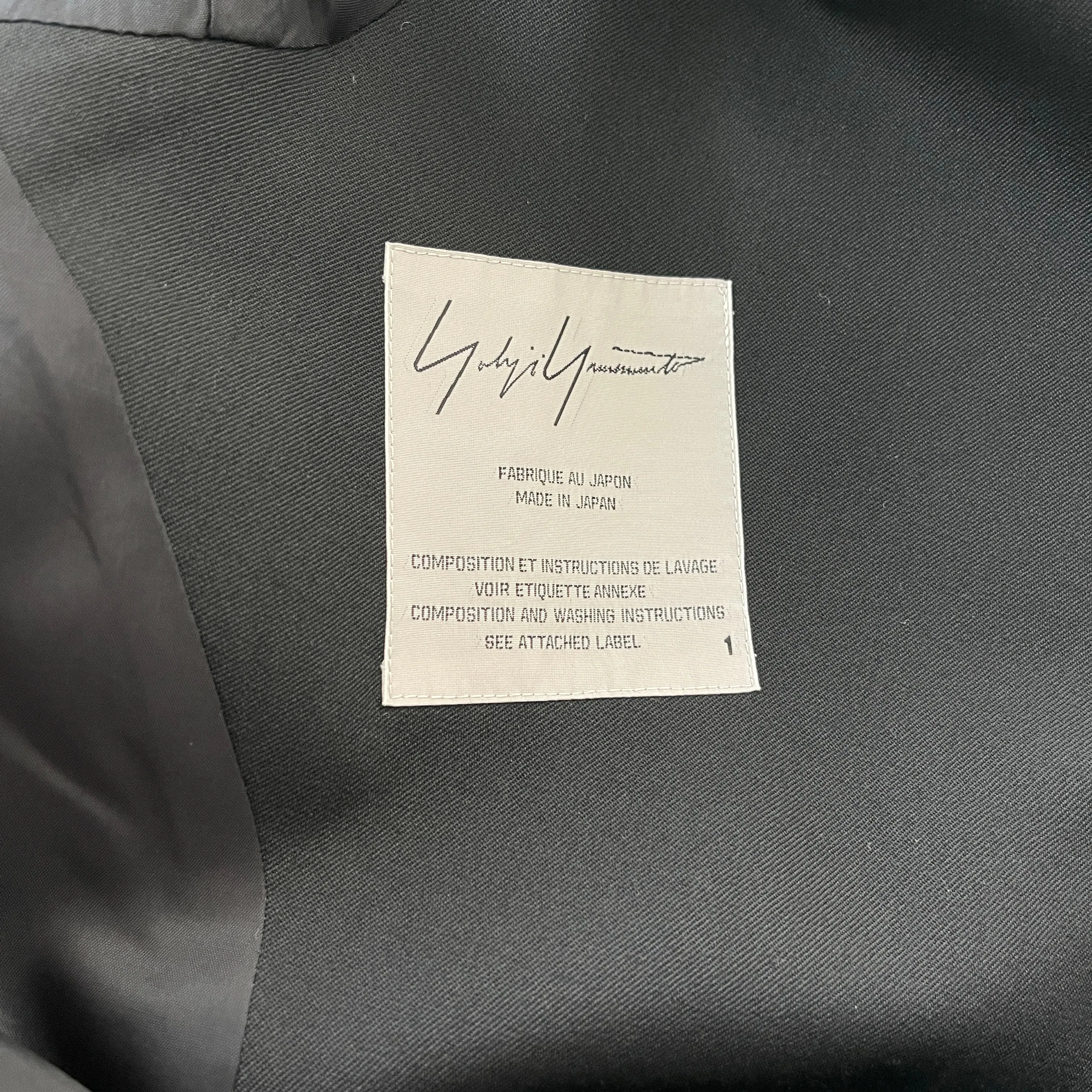 YOHJI YAMAMOTO Wool Jacket