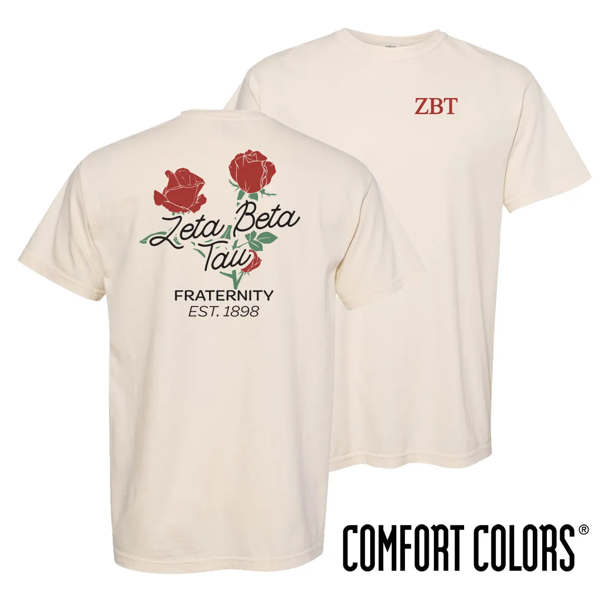 ZBT Comfort Colors Rosebud Ivory Short Sleeve Tee